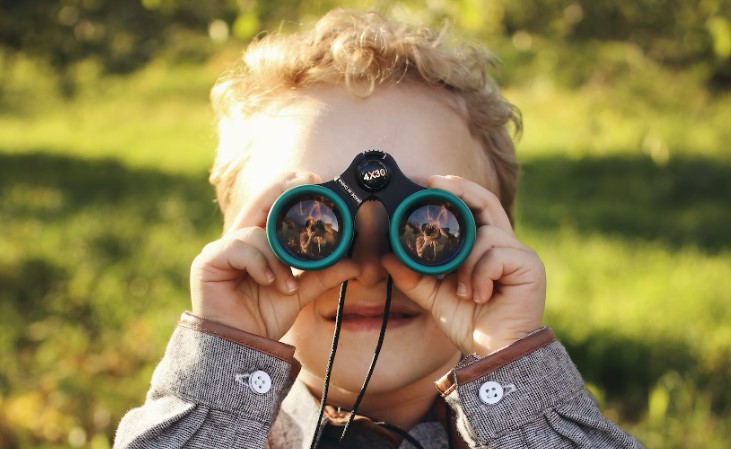 A telescope or binoculars30