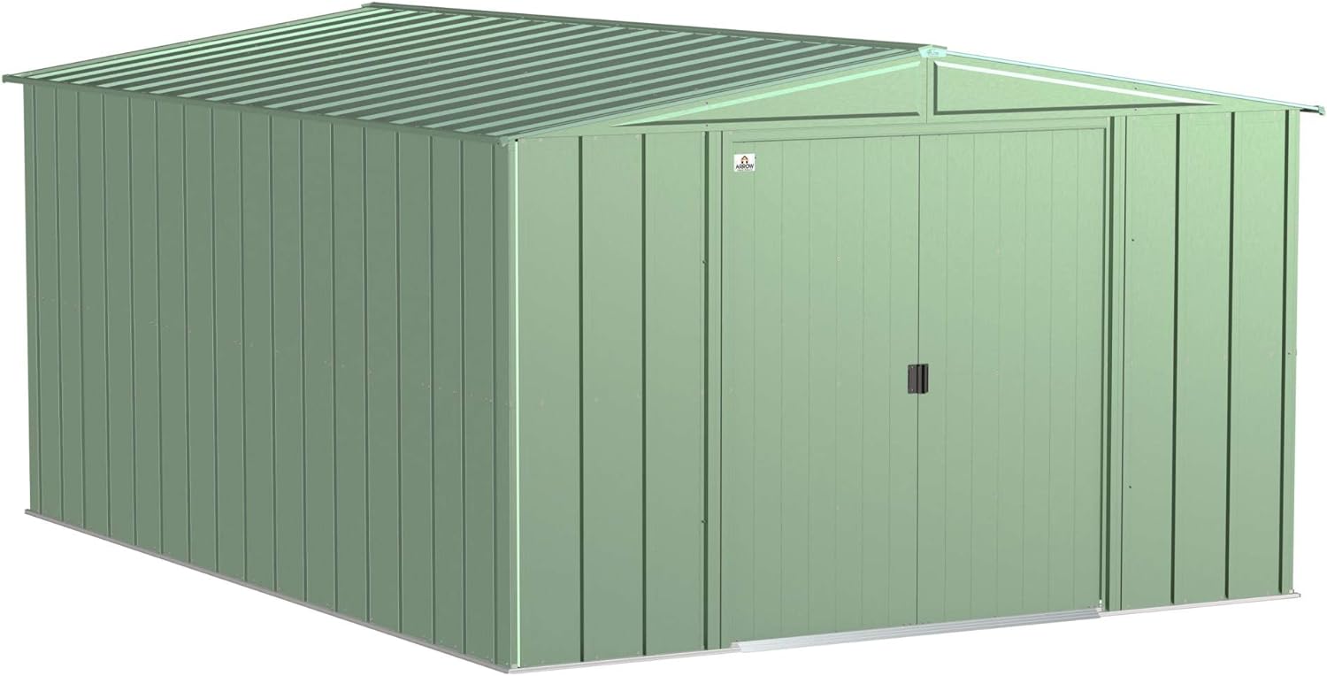 Arrow Classic Steel Storage Shed, 10x14, Sage Green
1