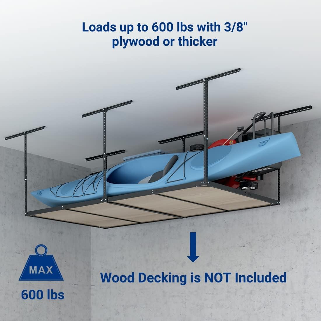 FLEXIMOUNTS 4x8 Overhead Garage Storage Rack1