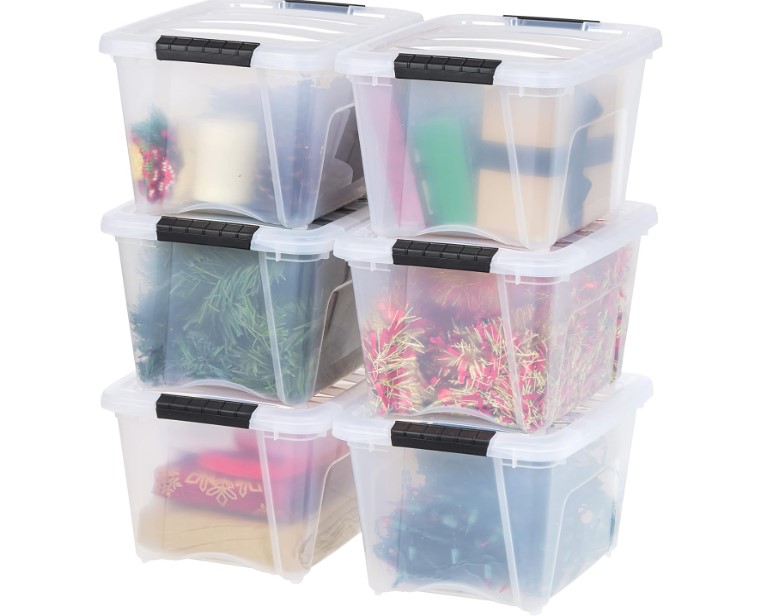 IRIS USA 19 Quart Stackable Plastic Storage Bins8