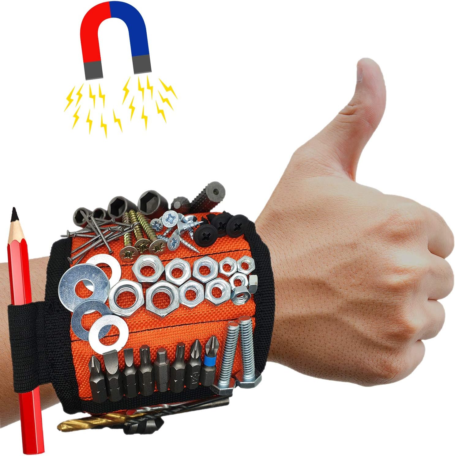 Magnetic Wristband for Holding Screws/Nails1