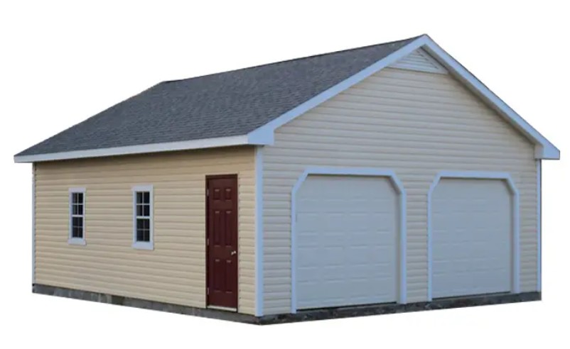 Metal garages prefab 2 car steel garden shed outdoor storage pole barn kit prefab garage
1