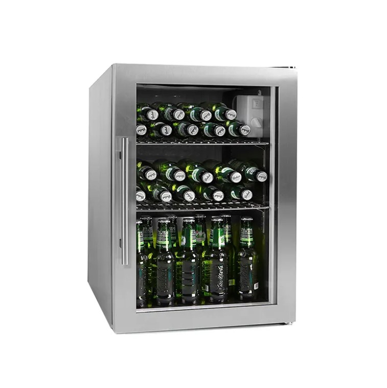 Outdoor Kitchen Under Cabinet Stainless Steel Mini Beer Juice Energy Drink Cooler Can Bar Beverage Fridge
