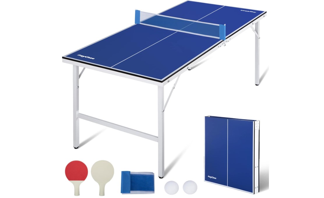 RayChee Portable Ping Pong Table Set25