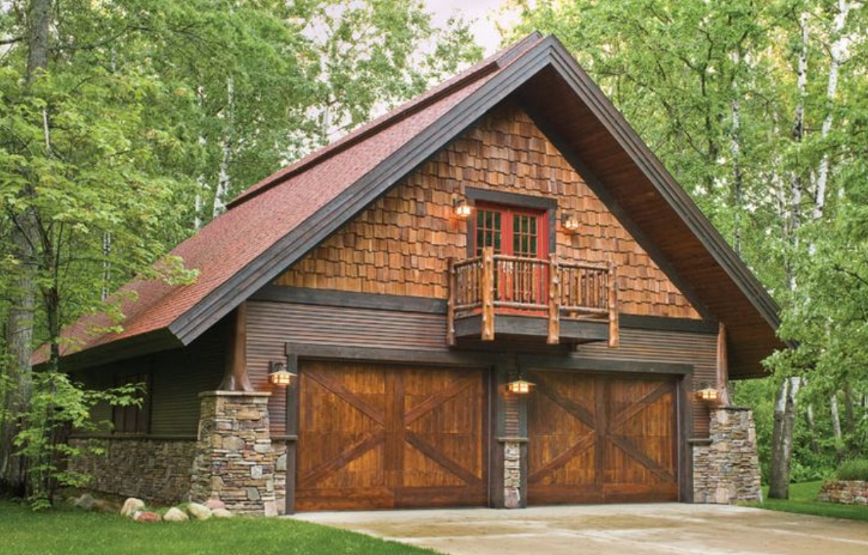 Rustic Wood and Stone Combination1