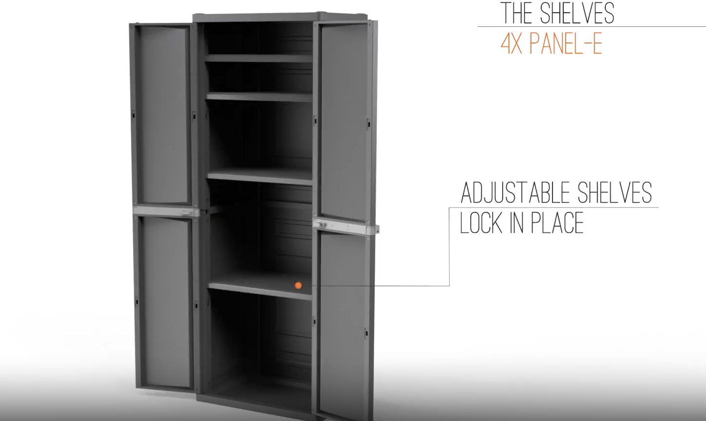 Sterilite 4-Shelf Storage Cabinet6