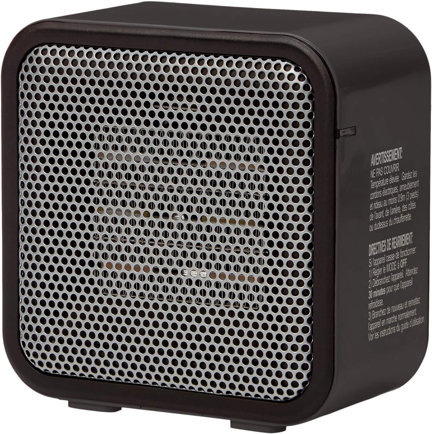 Amazon Basics 500-Watt Ceramic Small Space Personal Mini Heater - Black
