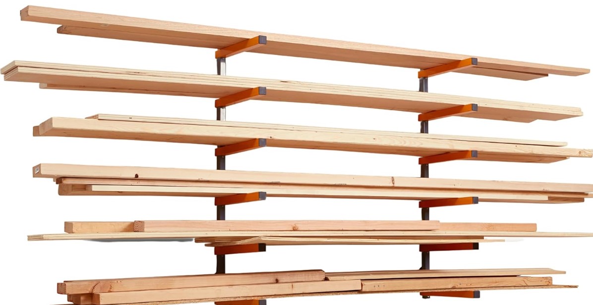 Bora Wood Organizer and Lumber Storage Metal Rack1