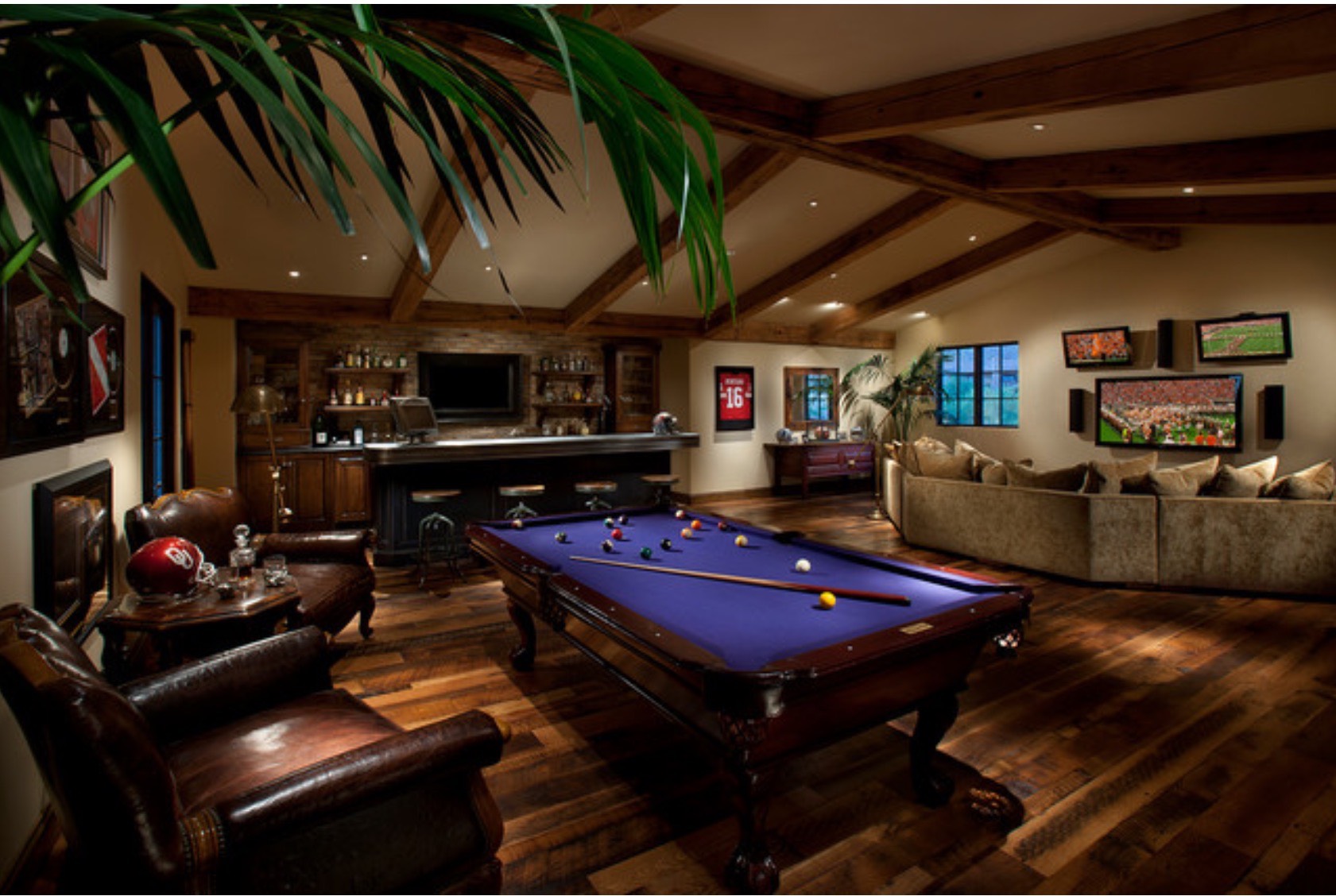 Game Room with Billiards and Arcade Machines
