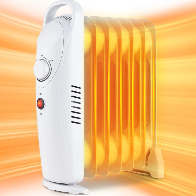 KONWIN OH12 White Electric Portable Oil Filled Radiator Heater for Home
