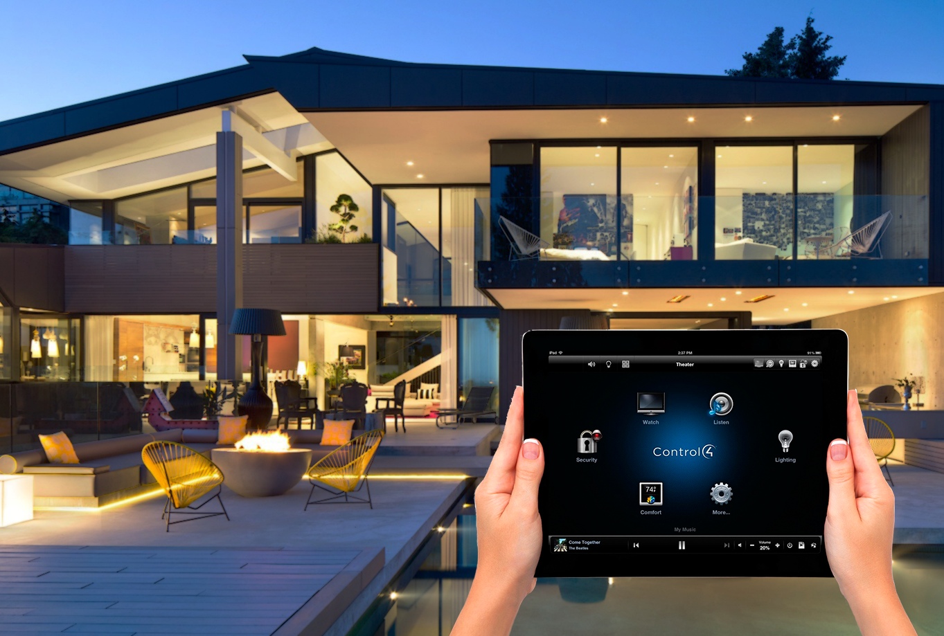 Smart home with integrated tech features