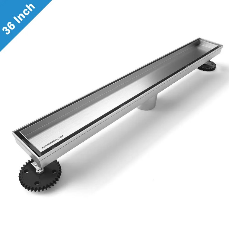 Stainless steel invisible shower drain shower channel linear bathroom floor drain
