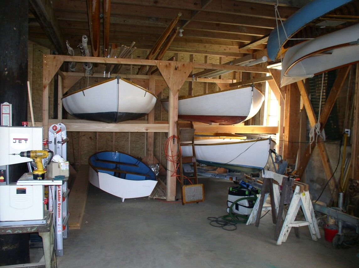 Suspended loft storage for inflatable boats