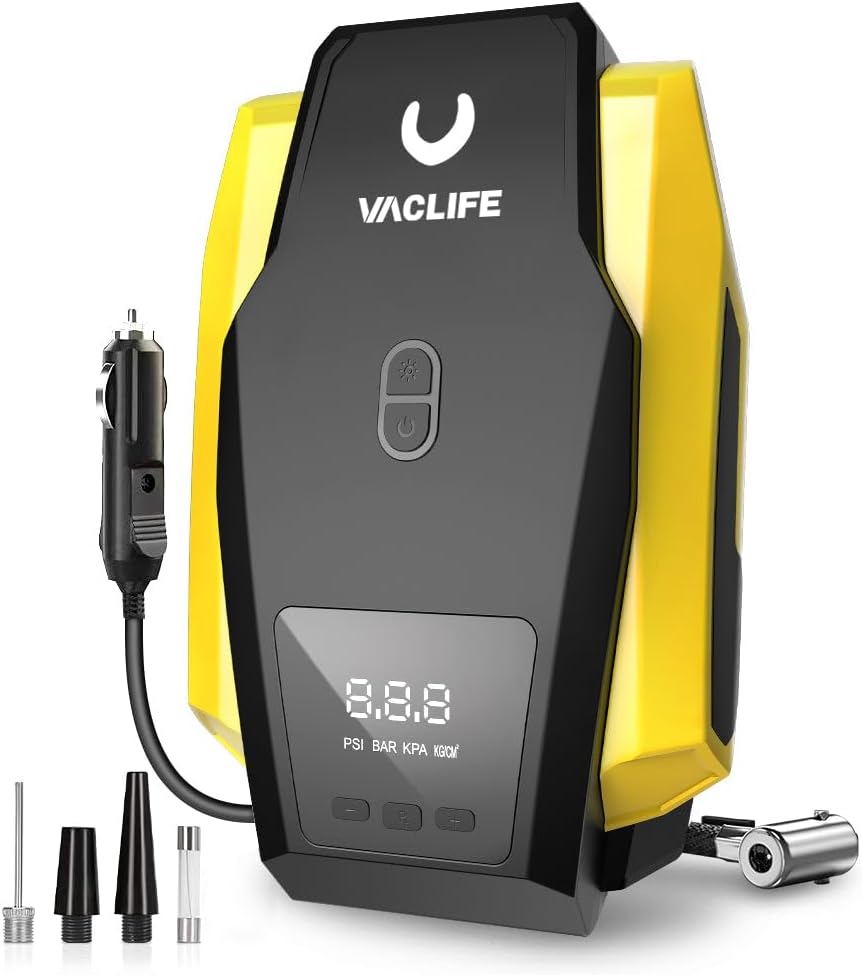 VacLife Tire Inflator Portable Air Compressor - Air Pump