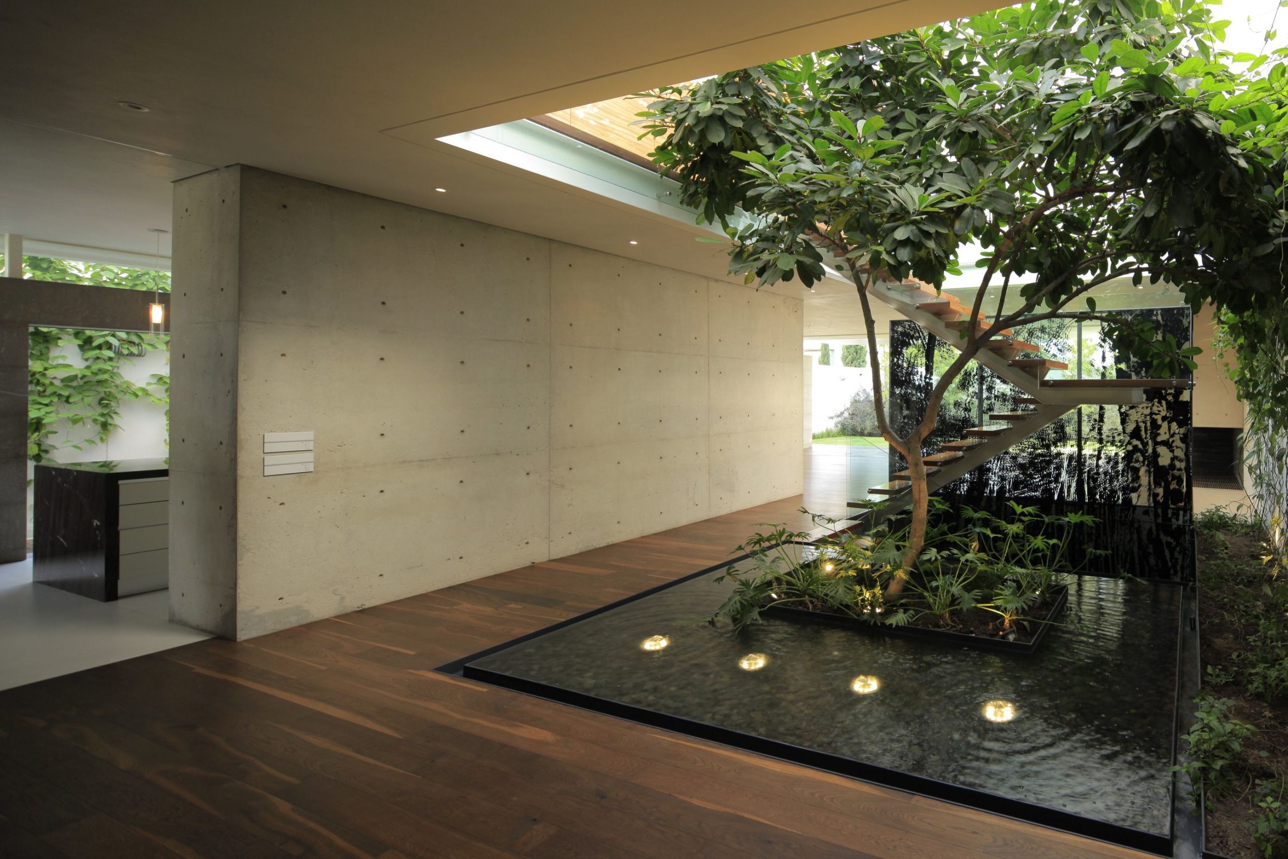 Zen sanctuary with indoor plants and natural materials
