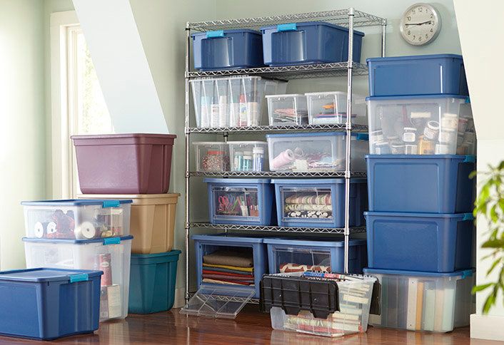 clear storage bins for visibility