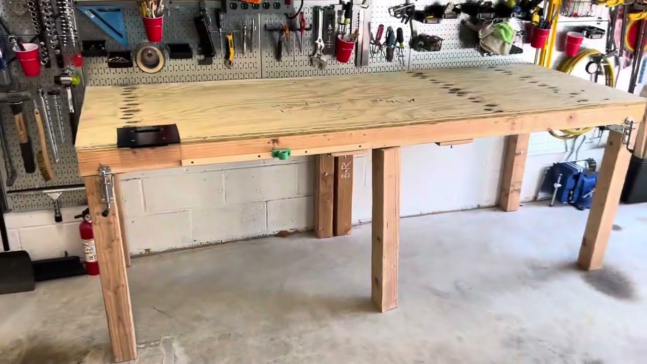 fold-down workbench