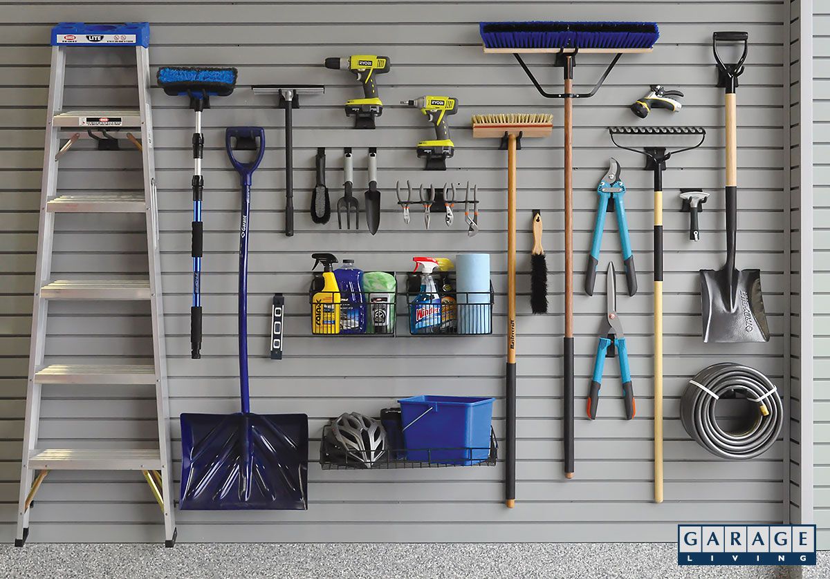 garden tool organization wall