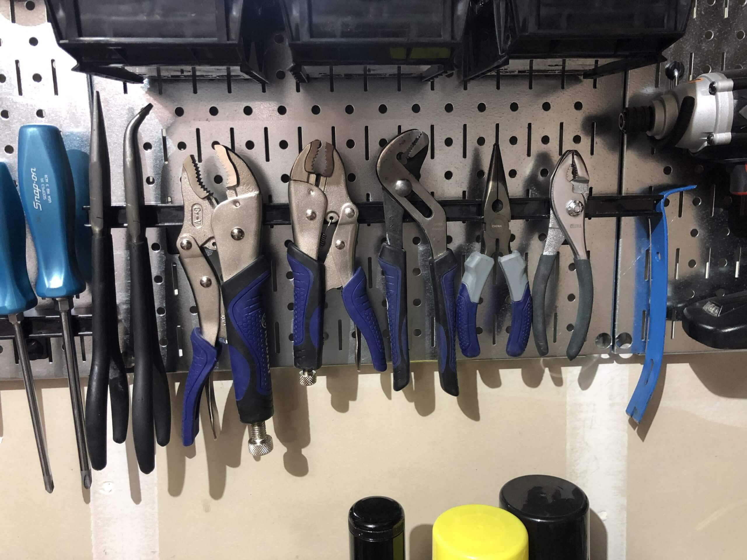 magnetic strips for holding small tools